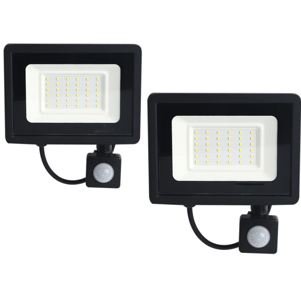 2 pieces Outdoor LED fluter for wall, Sensor Cool White / 50