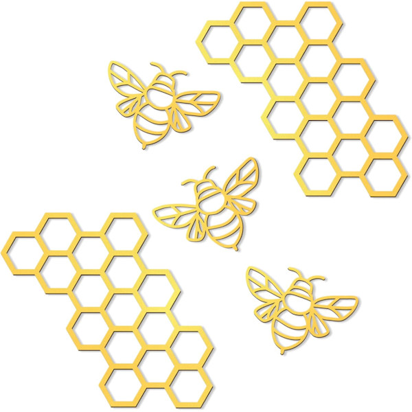 1 kpl Metal Bee Seinätaidetta Maalaistalon Hunajamehiläinen Hunajakenno Deko Langallinen Metalli Mehiläinen Seinä Metalli Deko Mehiläinen Metalli Seinä Hangi