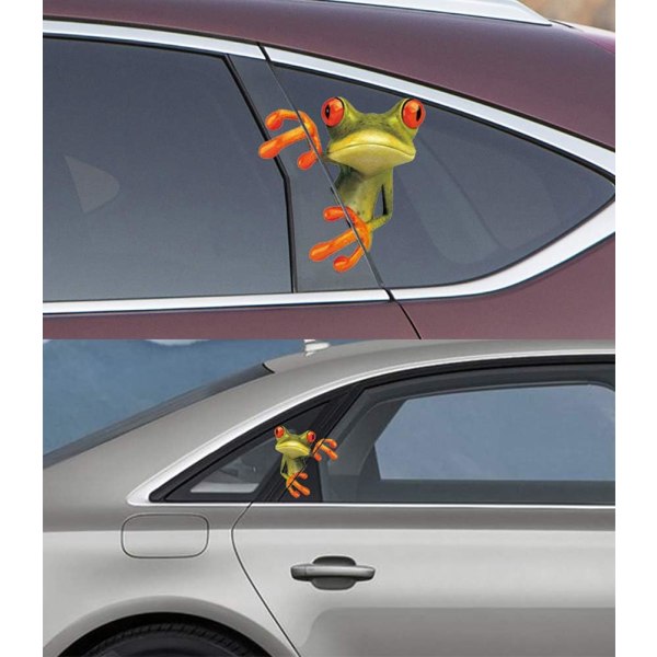 5 stk 3D søte kikker frosk morsomme bil klistremerker lastebil vindu vinyl