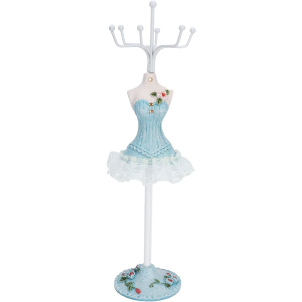 Mannequin smyckesdisplay (stil 1), örhänge halsband ring smyckeshållare display stativ prinsessa Dres