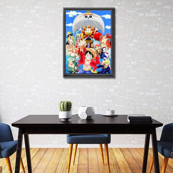 30x40cm One Piece Diamond Painting Kit för Enfants Anime 5D St d03b