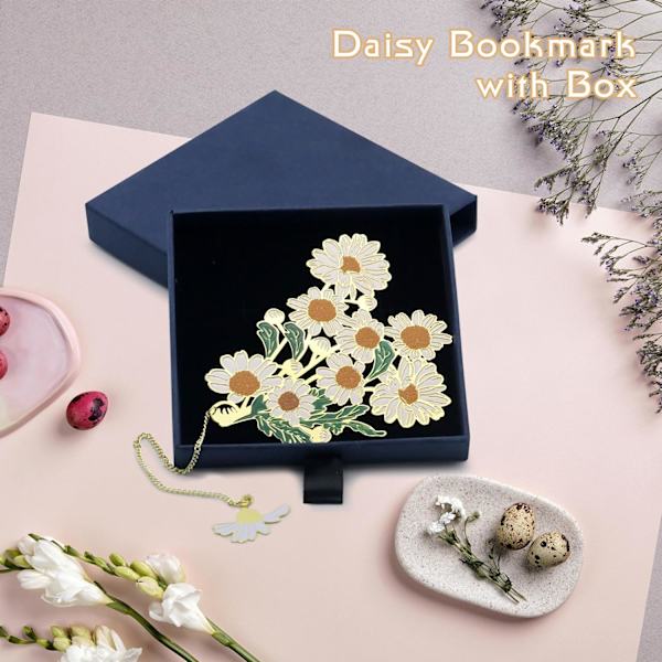 Daisy Metal Bookmarks with Gift Box Add a Touch of Elegance to Reading, Perfect Gifts for Book Lover