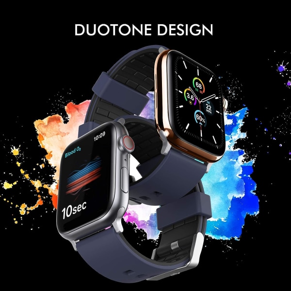 Bleu Duotone Armbånd til Apple Watch 41mm 40mm 38mm, Armbånd