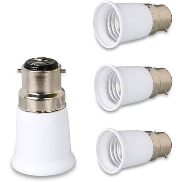 Ljussockeladapter B22 till E27 Skruvlampsockeladapter Lampa