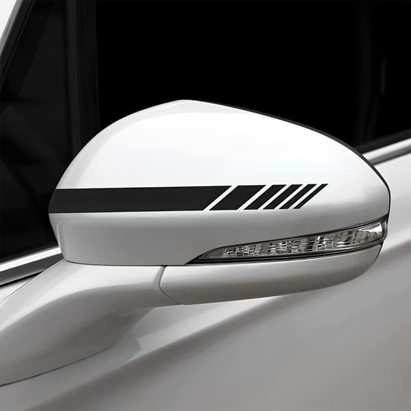 (Sort) 5 stk. Bil Hætte Stripe Sticker, Modificeret Dekal Dekoration til Biler Køretøjer, Universal Auto Racing Krops Side Stripe