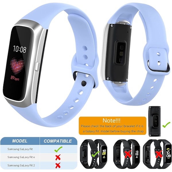 2 stk. Remme Kompatibel med Samsung Galaxy Fit SM-R370, Farve