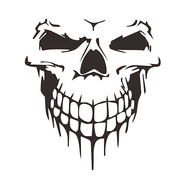 2 kpl suuria pelottavia demonitarroja Halloween-juhlan koristeluun, mustavalkoinen tiikeri-auton tarra Hor