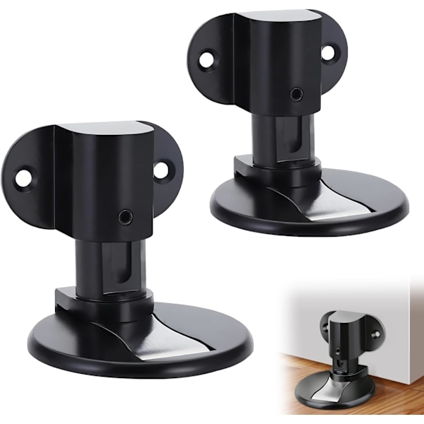 2 stk. magnetisk dørstopper, usynlig magnetisk dørstopper, magnetisk dørstopper (sort)