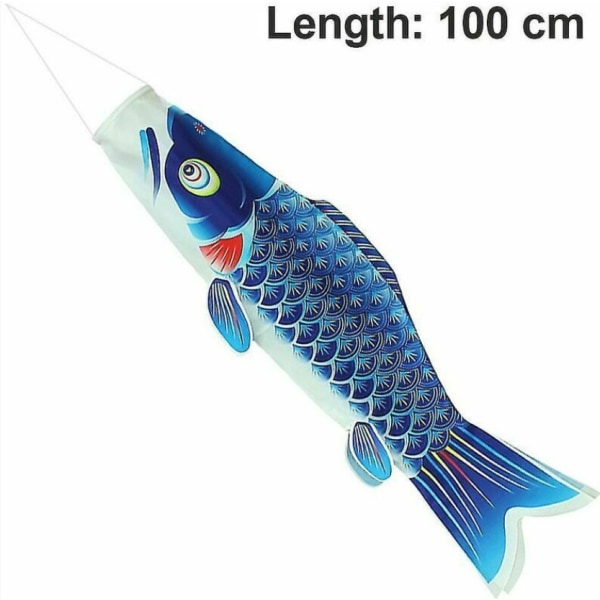 Bleu Fish Vindstrømpe Karpe Vindstrømpe Fiskeflagg Fiske Vindstrømpe D