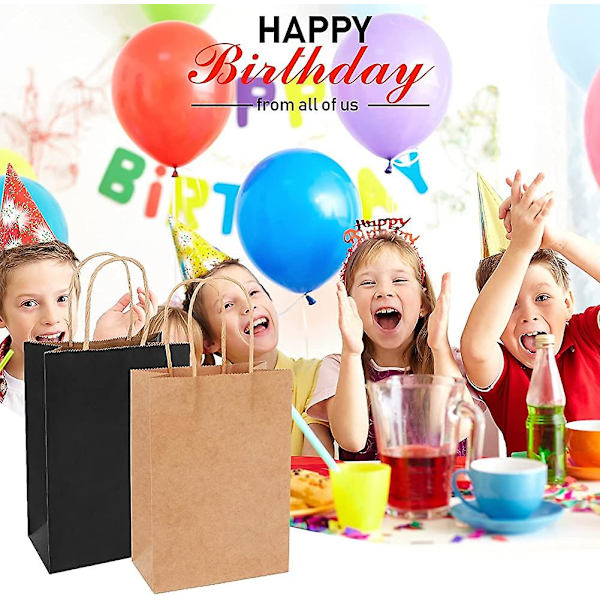 25 Kraftposer, Papirpose, Gavepose, Kraftpose 21 * 11 * 27 Cm