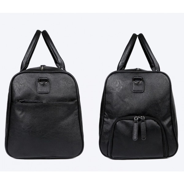PU læder rejsetasker til mænd Vandtæt weekendtaske Stor kapacitet Duffle Bag Unisex Vintage Duffl
