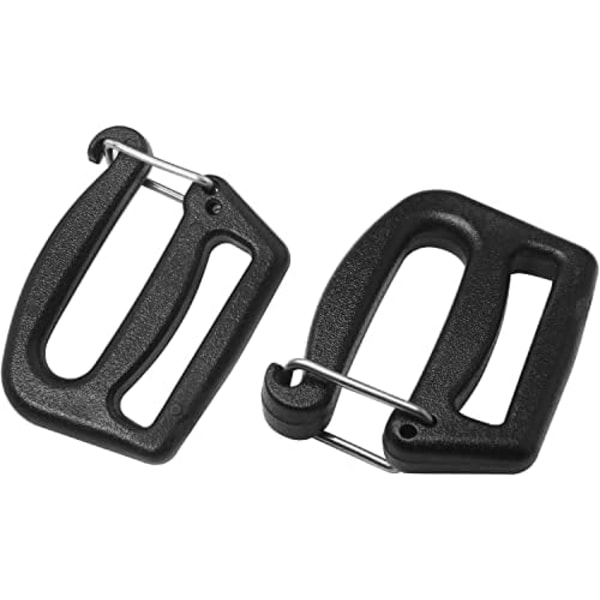 Webbing Anslutningsklämma 10 ST 25mm/1 tum Plast Tri-Glide Glidknappar Bulk, Fri Justerings Spännen, Rem Spänne Bac