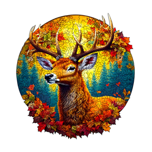 (Älg) Träpussel för vuxna (42x33cm, 220 st), Unik form Puz