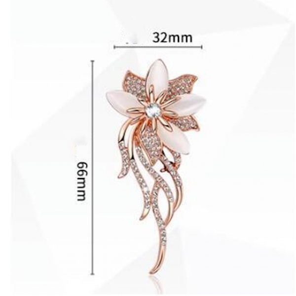Kattöga blomma växt brosch lyxig kostym temperament stift utsökt mode mångsidiga accessoarer