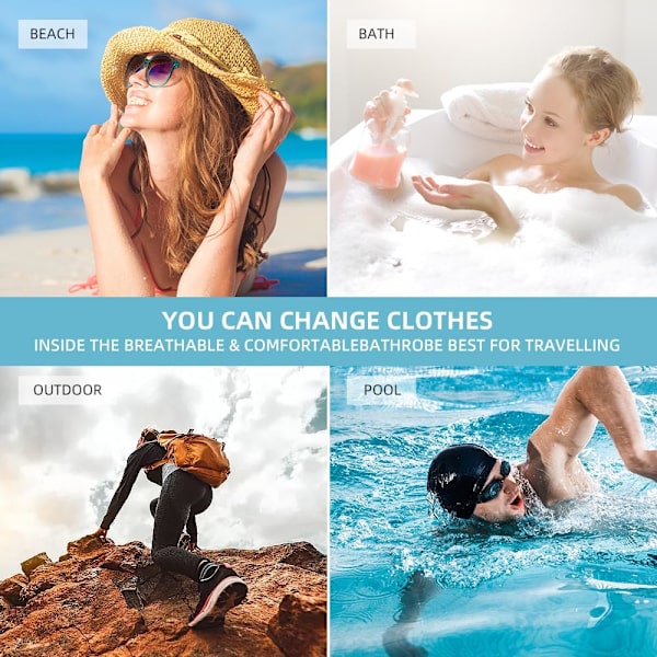 (Havssköldpadda) Surfponchohandduk, mikrofiber snabb torkande tyg surfbytarrocken huvad ponch
