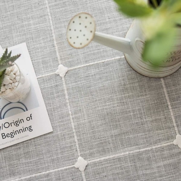 Nappe Rectangulaire Coton Lin Gris 100*135 cmTablecloth Rectang