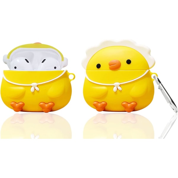(Little Yellow Chicken) for Airpods 1/2 mykt silikonetui,