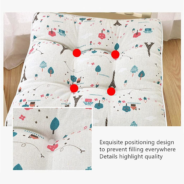 (40x40x10cm, Boho) Tatami Stolputepute Komfortable Sittepute B