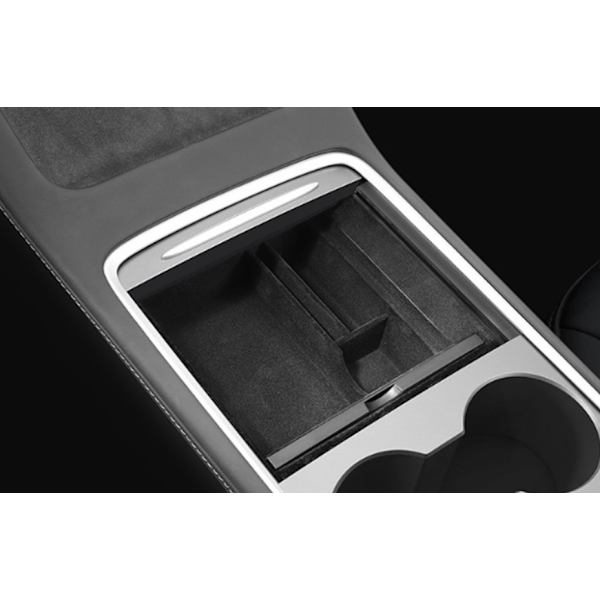 (flokking) 18x16,7x8,7cm, Oppbevaringsbrett Midtkonsoll Organizer Tilbehør, for Tesla 2021 Model Y