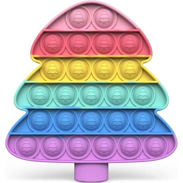 3 st julpop leksaker tryck på den bubbla sensoriska fidgets leksak, Chris
