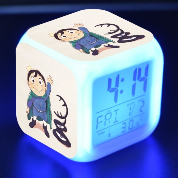 King rangerende poggy Child Digital Alarm Clock（B）, Farverige Lys