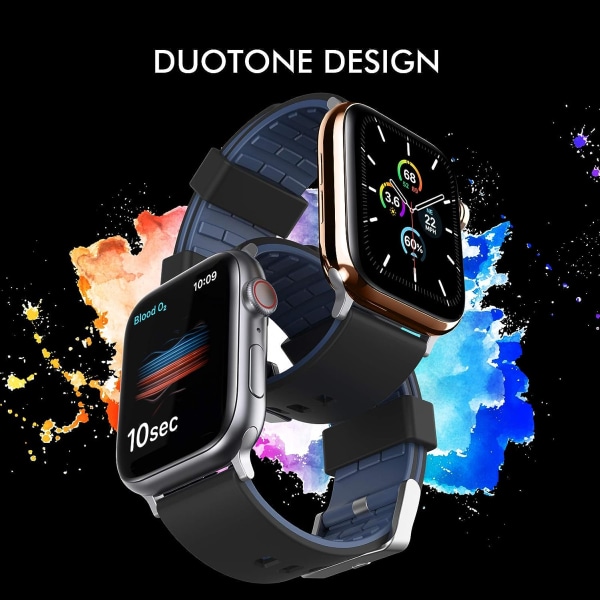 Noir Duotone armbånd for Apple Watch 45 mm 44 mm 42 mm, armbånd