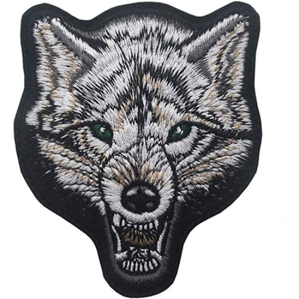 Taktisk hylende ulvehode brodert patch, brodert med en
