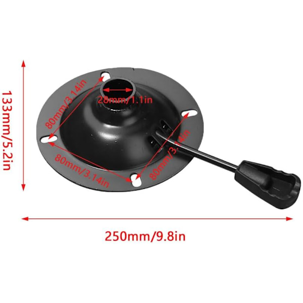 25×10×10cm Kontorstol Vippe Kontrol Udskiftning Heavy Duty Drejesæde Mekanisme Base 5.5'' Monterings Plade Op/Ned Løft Le