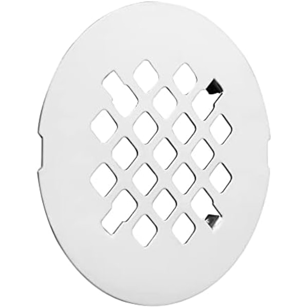4-1/4” OD Snap-in Bruserafløbsdæksel, Rund Bruserafløbsrist, Udskiftningsdæksel, Designet til Langvarig (Chr