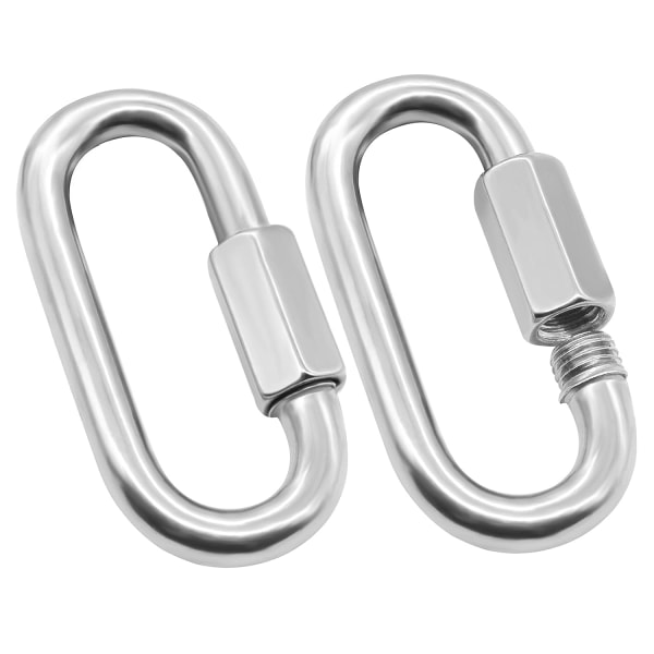 2 Pack Quick Link M12 Heavy Duty Carabiner D Shape Chain Lin