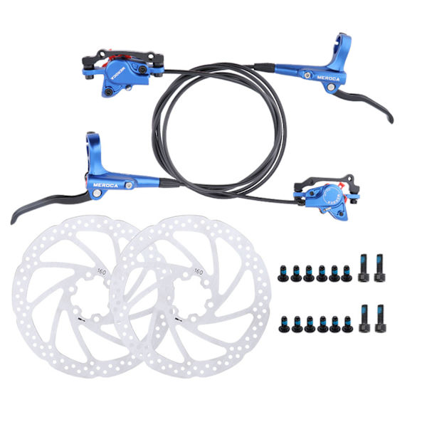 (Blå) MTB Hydraulisk Bremse Sæt Hydrauliske Skivebremser, Cykel Skive