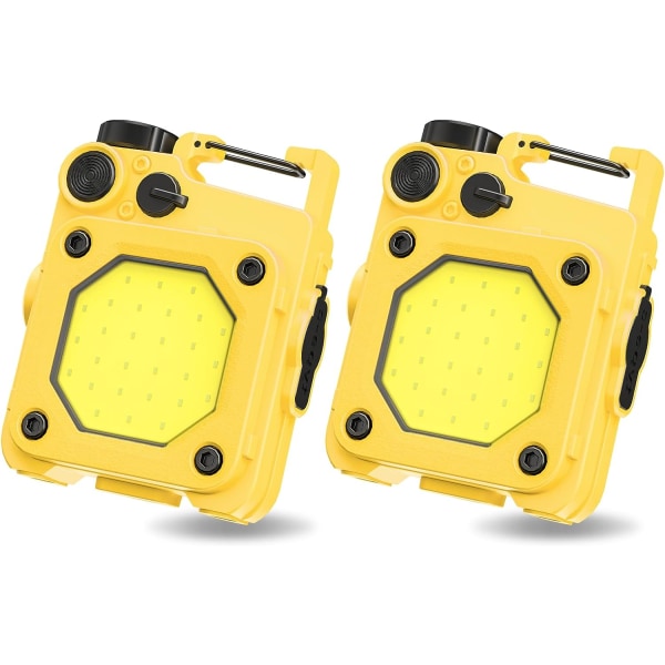 2 stk. Mini bærbar arbejdslampe 6 tilstande Mini superlys lommelygte