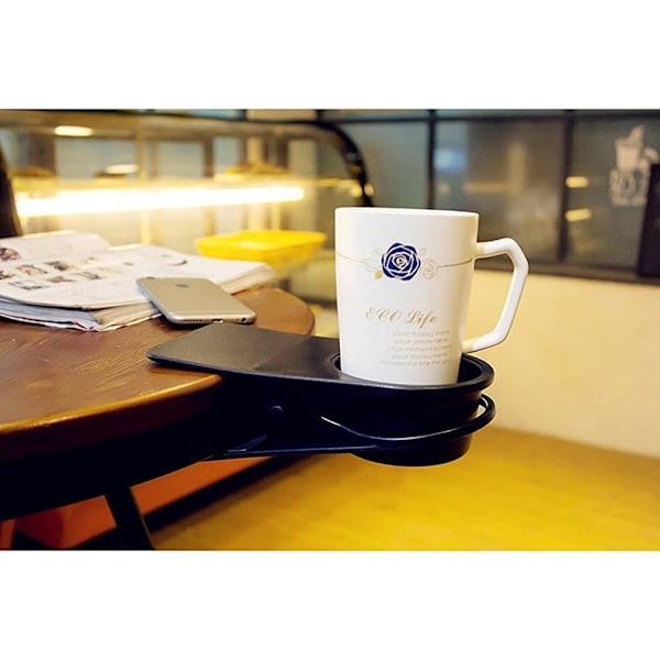 Klämbar Mugghållare för Hem, Bil, Kontor, Skrivbordsstol - Vatten, Läsk, Kaffe