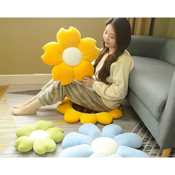 Plush-kukkakukka Lasten Lattiatyyny, Keltainen Φ40cm Plush Flo