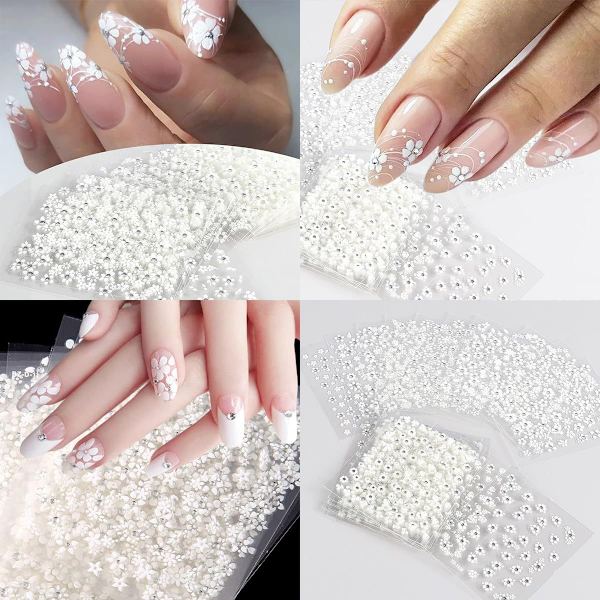 30 ark självhäftande nageldekorationer i olika färger