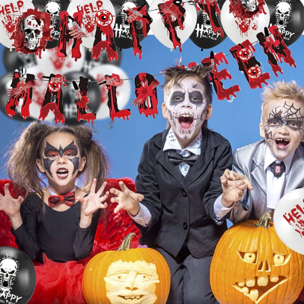39 stk. Halloween festdekorationer Happy Halloween banner,