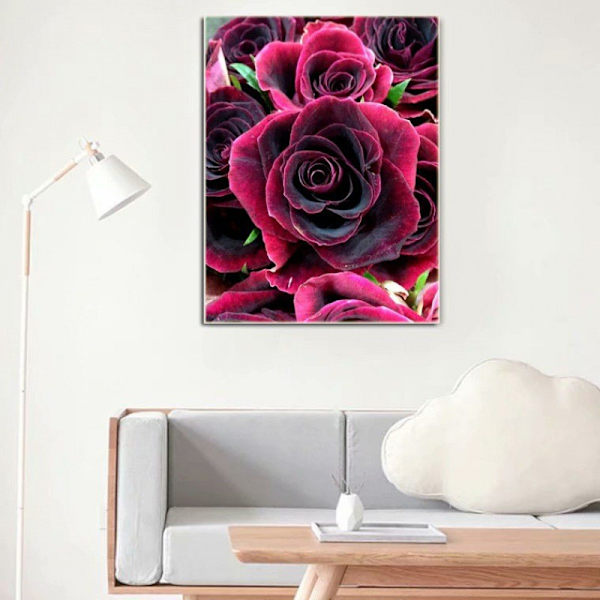 5d 30 x 40 cm, Diamant Peinture kit complet perceuse Blooming roses DIY Strass à broder au point de