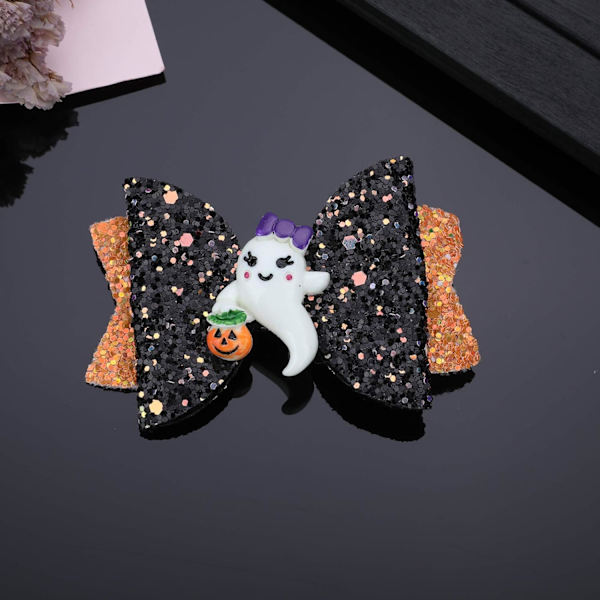 Halloween-dekorasjoner Halloween Glitter Spider Hair Bow for Girls
