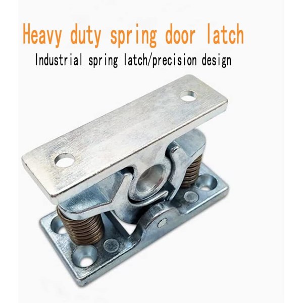 6,1×4,2×0,14 cm Kaksoisrullalukko, Jousikuormitteinen Oven Helppo Lukko Stop Catch Release Clamp Kaksoisrullalukko, 1 kpl Hopea