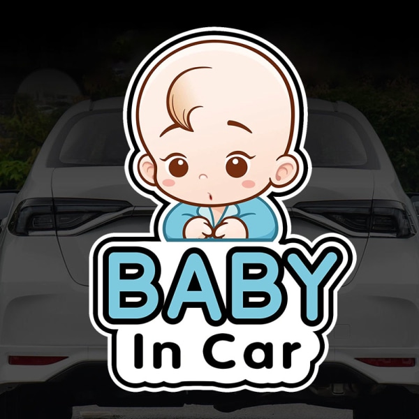 4kpl Autocollants Signes Baby in Car, Autocollant de Voiture de
