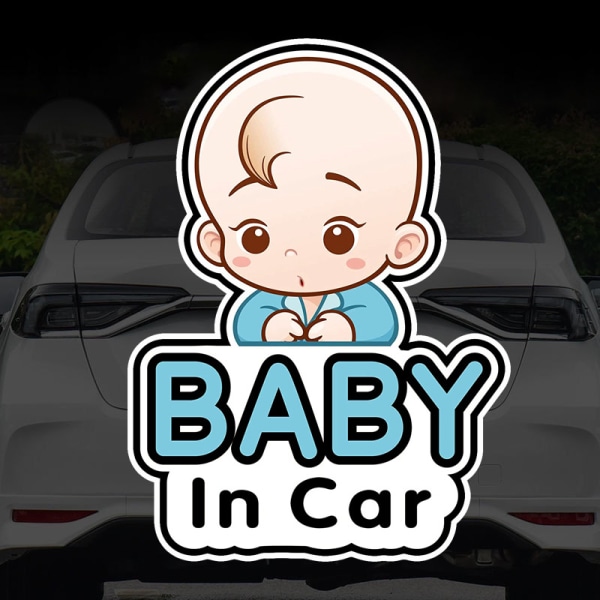 4stk Autocollants Signes Baby in Car, Autocollant de Voiture de