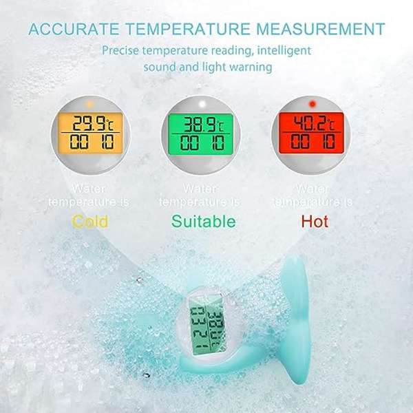 Babybadetermometer, 2 i 1 bade- og romtermometer Digit