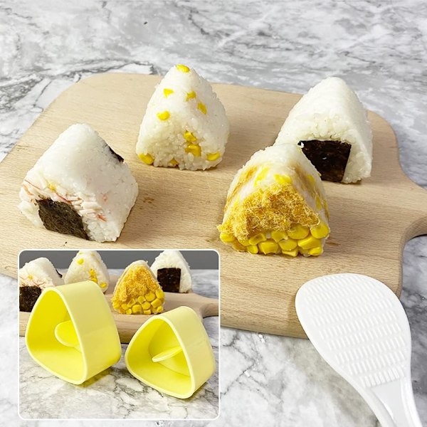 Sushi Form Trekantet Sushi Fremstillingssæt med Risske Onigiri Form DIY Sushi Onigiri Maker Risbold Bento Presseform