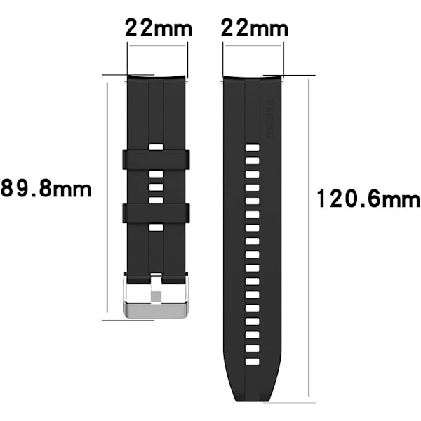 Mørkegrøn - 22mm urrem til Huawei Watch 3/3 Pro/GT2 Pro/GT2e/GT2/GT 46mm/Galaxy Dark Green