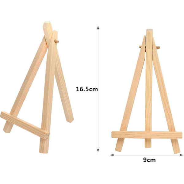 20 stk. Små Trekantede Staffeli i Tre - Mini Display Stativ for Foto