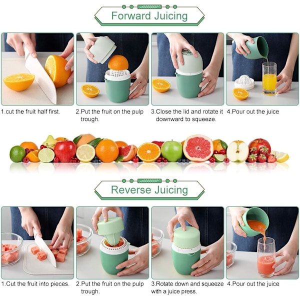 Manuel Citruspresser Citronpresser, Citronformet Dobbelt Brug Manuel Frugtpresser, Manuel Citronpresser til Citroner/Lime/Appelsiner