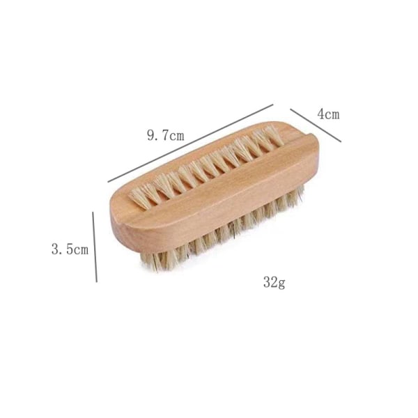 4 Pack Wooden Bristle Clean Nail Brush Wood for Manicure Ped