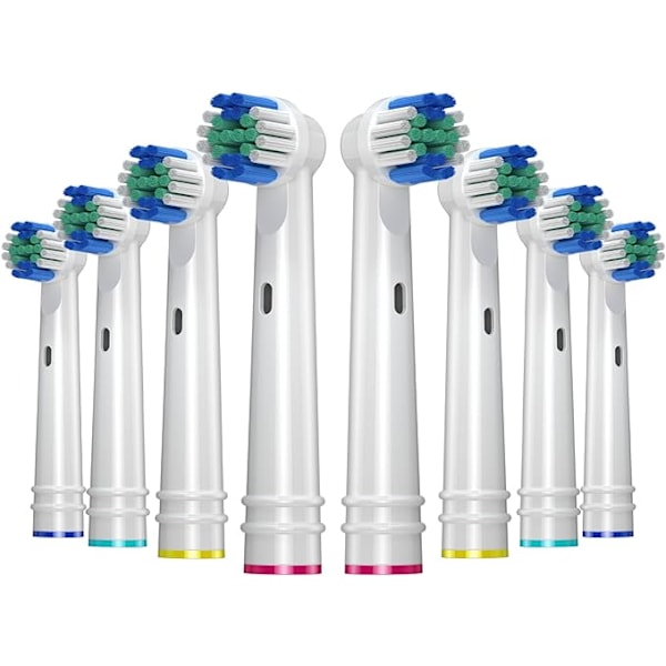 8 elektriske tannbørstehoder, erstatningshoder, erstatningsbørstehoder for Oral B, 8 tannbørster e