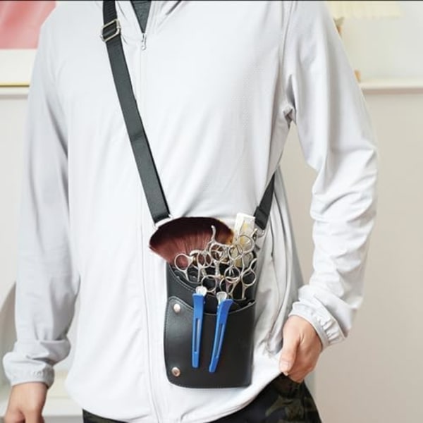 Saxväska, konstläder Salong Barber Frisör Frisör Saxfodral Holster Frisörverktyg Väska med Midja