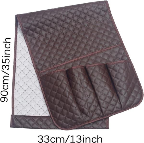 1 stk PU-lær sofaarmlene-arrangør sofaarm oppbevaringspose sofaarm sofa caddy anti-spills armlene fjernkontroll a